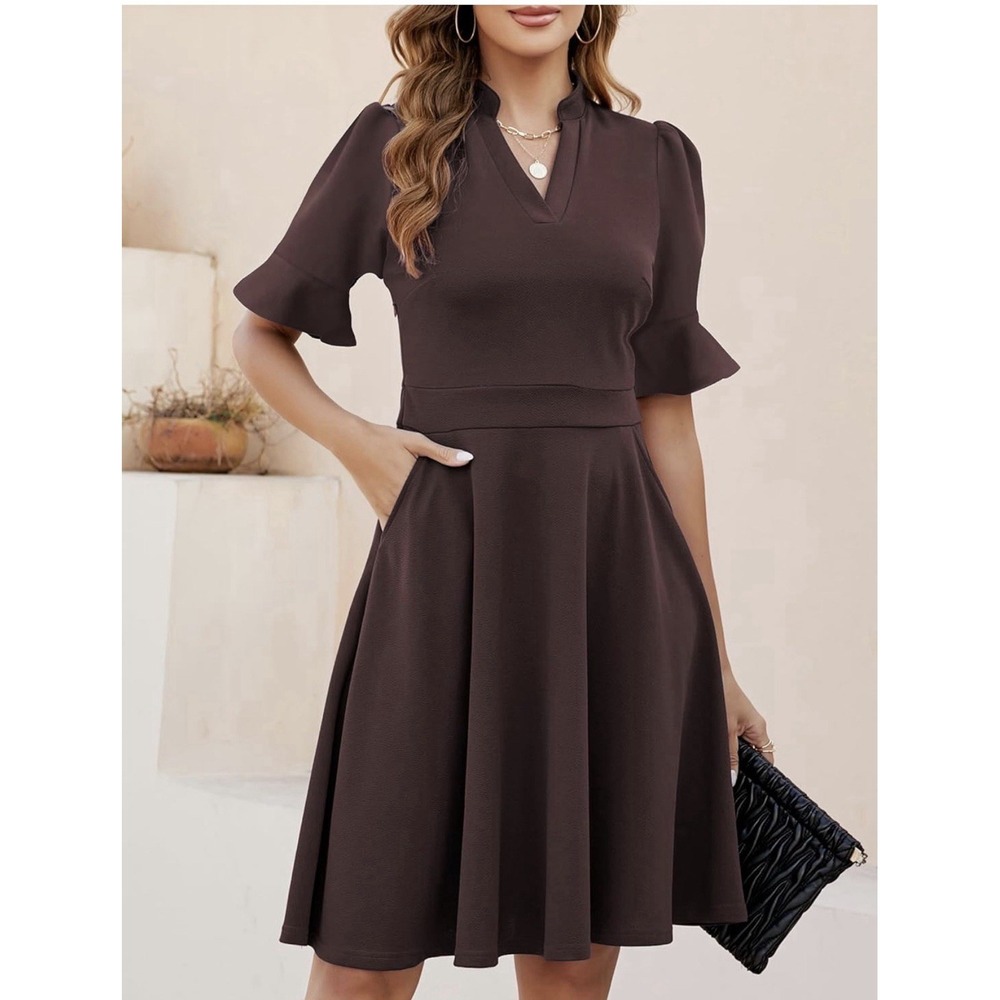 Brown Aline Dress Size L